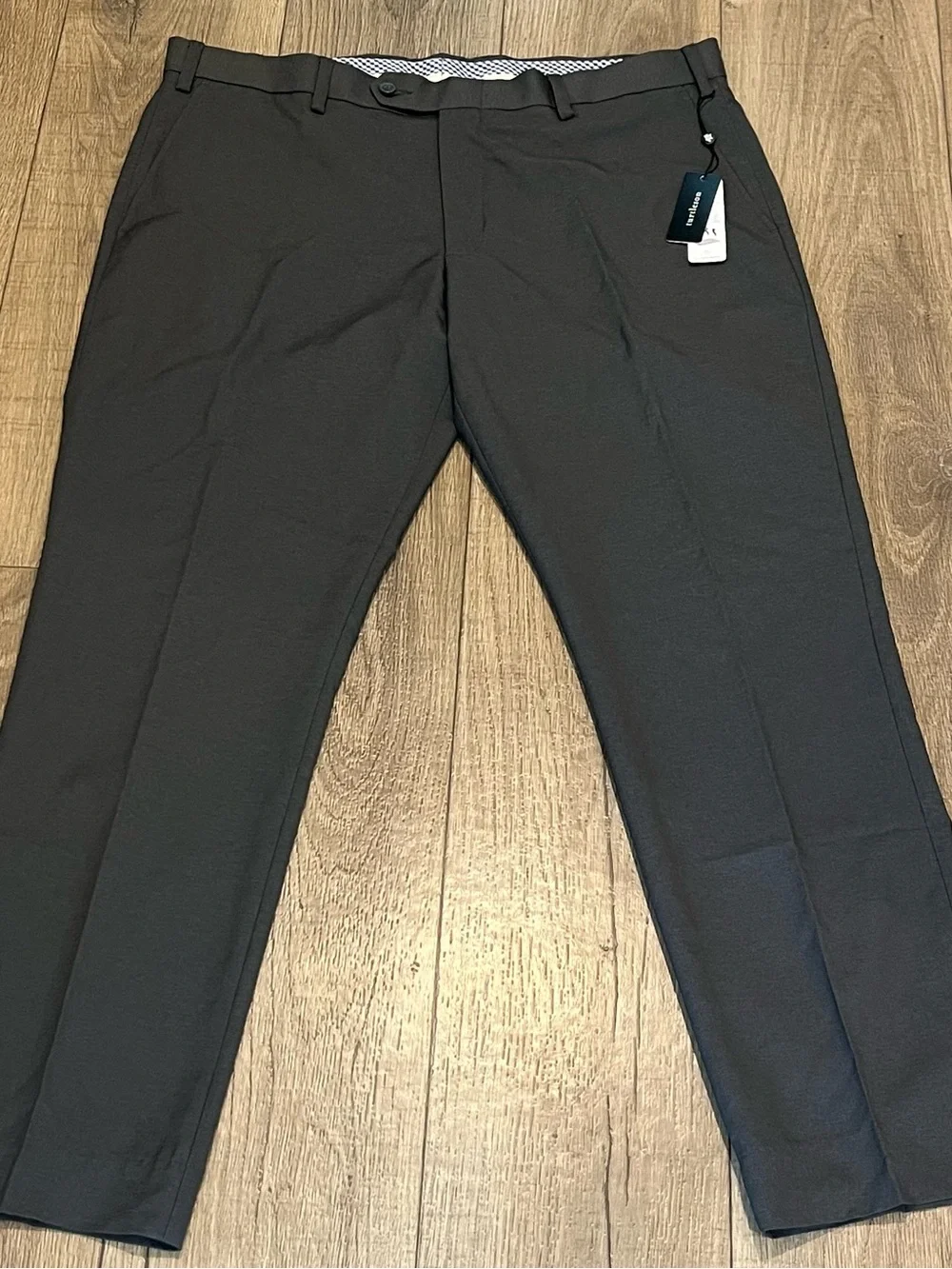Turtleson Men’s Size 40 Dress Pants Performance Trousers Slacks Charcoal